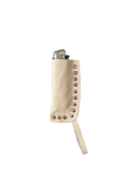 Beige leather lighter case