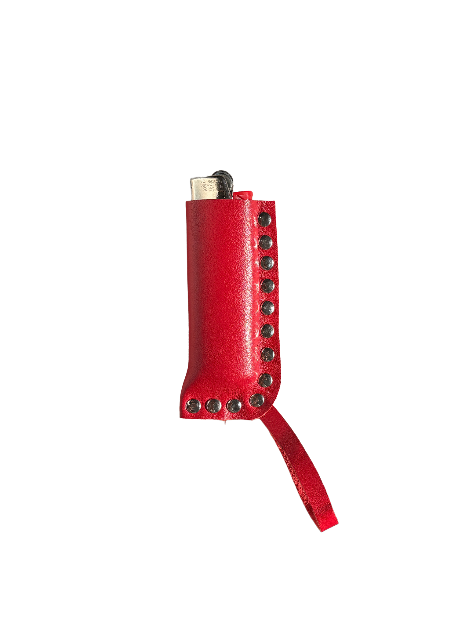 Red leather lighter case