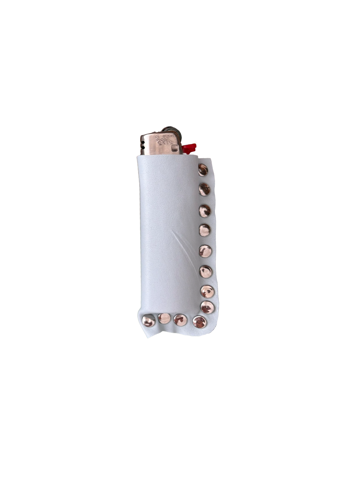 Baby blue leather lighter case