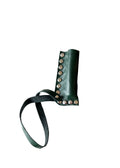Dark green leather case