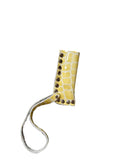 Croc yellow leather case