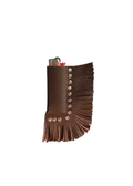Brown leather lighter case