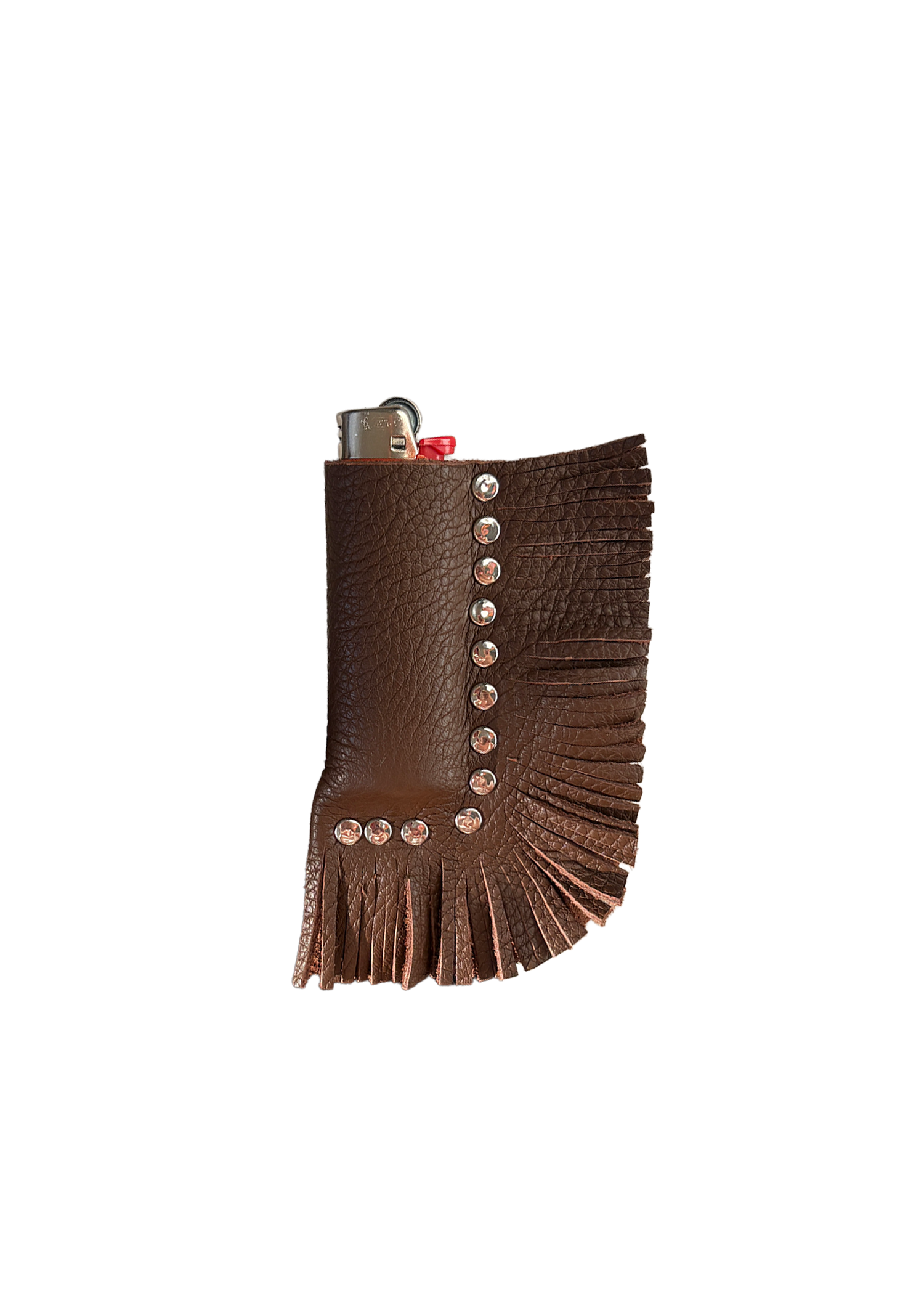 Brown leather lighter case